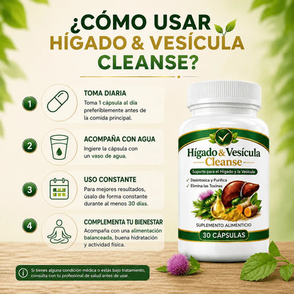 Cleanse - Cápsulas para Hígado y Pesadez Digestiva